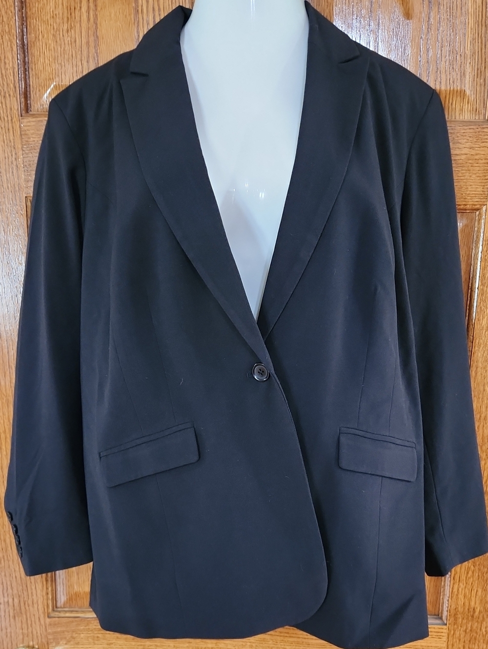 Jessica London Black Single-Button Blazer 18w NWT